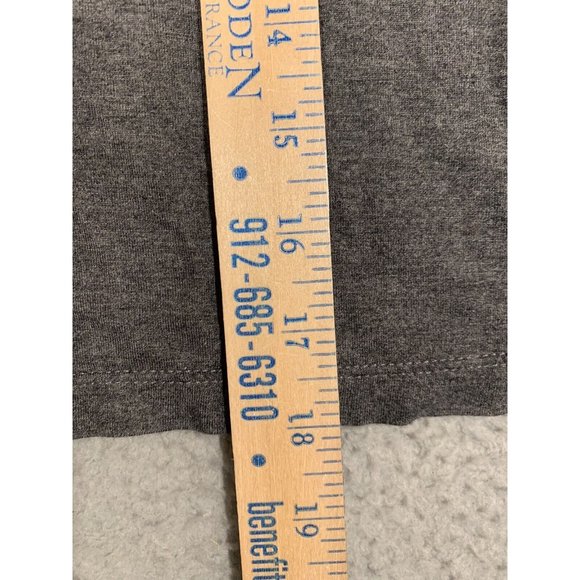 Talbots 1X Shirt Top Gray Long Sleeve Classic Layering Stretch Soft Scoop Neck - Picture 3 of 8